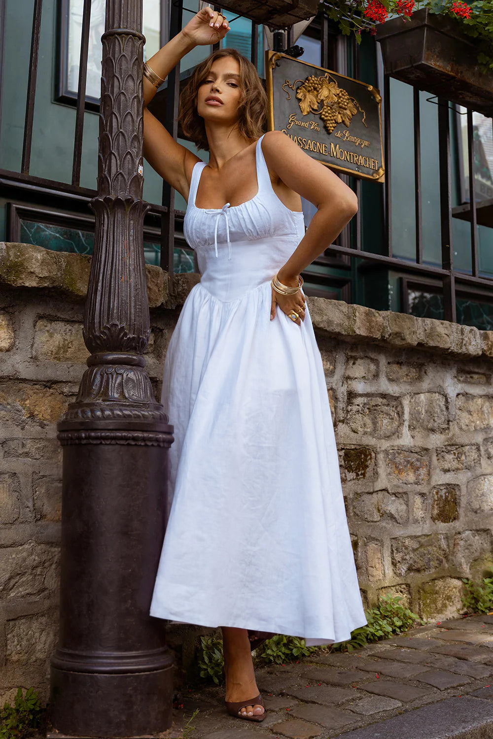 white sunflower dress Classic fit The Sunflower Dress