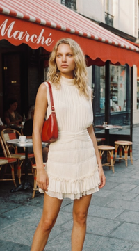 RACHEL SOLID DRESS STRAWBERRY PARIS